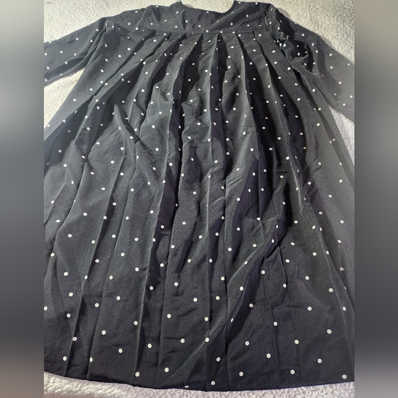 Who What Wear Shirt Dress Polka Dot Large Black White Oversized Long Sleeve - Picture 12 of 14